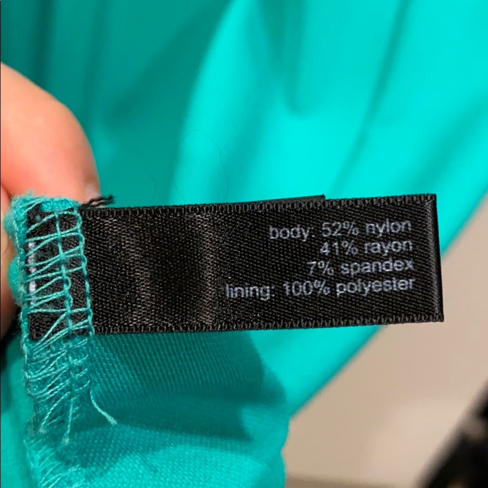 Teal dress - zipper back - Picture 4 of 4
